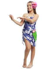 Disfraz Ni�a M Princesa Hawaiana