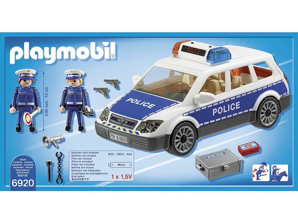 Playmobil Voiture de Policiers avec Gyrophare et Sirène 6920