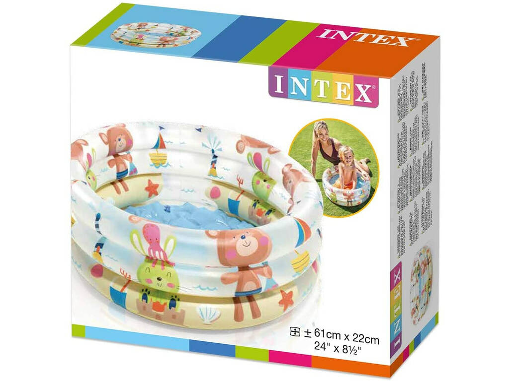 Piscine Gonflable 3 Boudins Dinosaure 61 x 22 cm Intex 57106