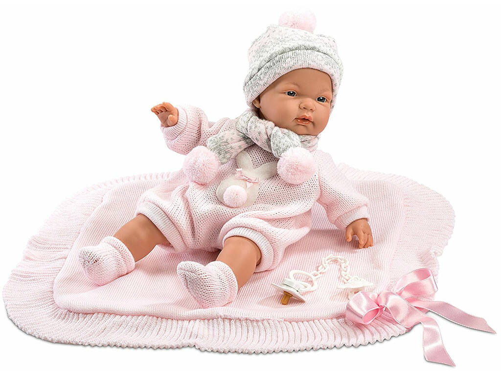 Bambola Joelle Toquilla Rosa 38 cm Llorens 38938