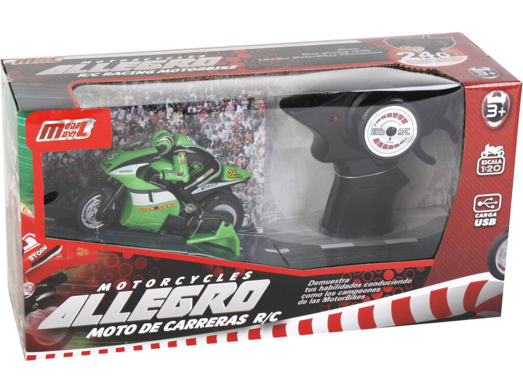 Radio contrôle Moto de Courses Allegro 1:20 