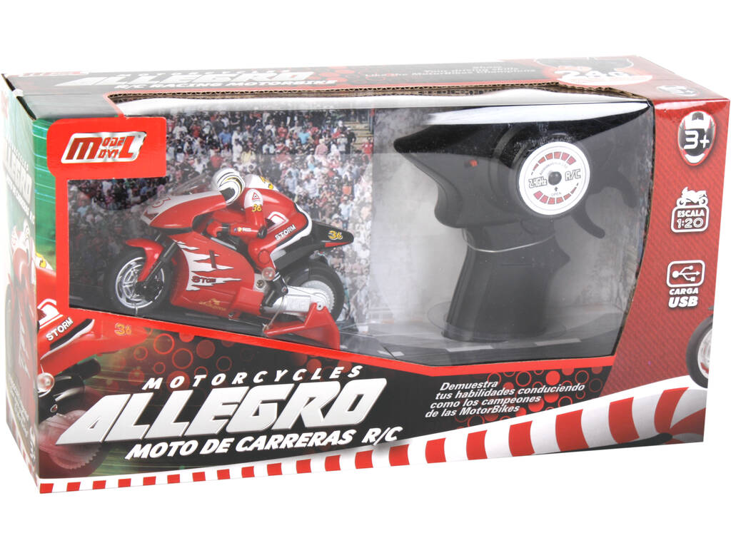 Radio contrôle Moto de Courses Allegro 1:20 