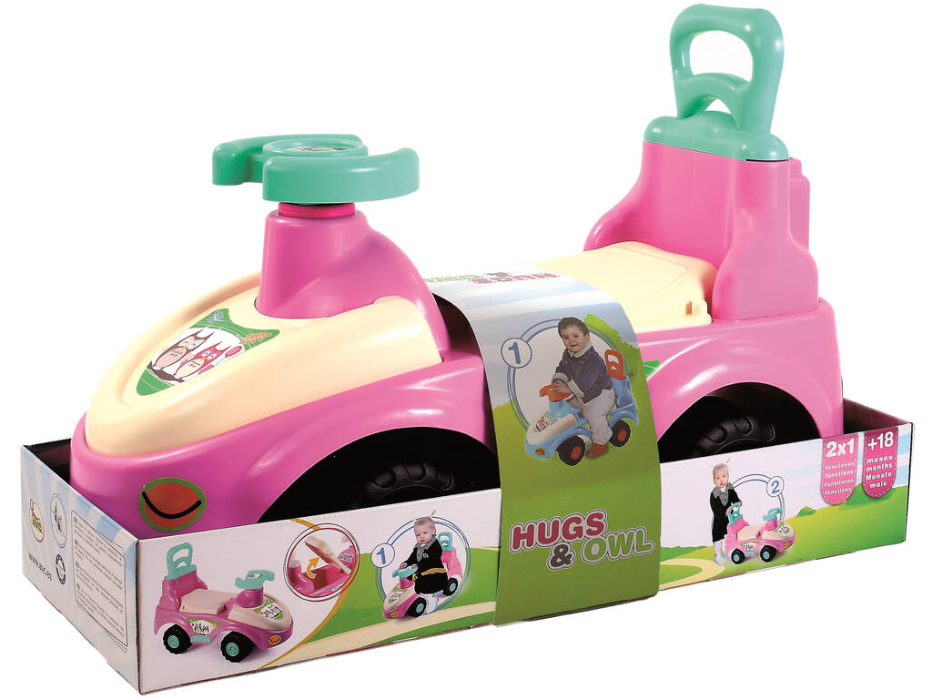 Macchinina rosa Hugs and Owl 2 en 1 AVC 6067