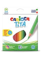 Caixa 24 Lápis Tita Maxi Hexagonal Carioca 42794