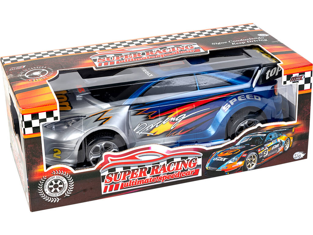 Voiture à Friction Super Racing 44 cm Bleu Thunderbolt 2