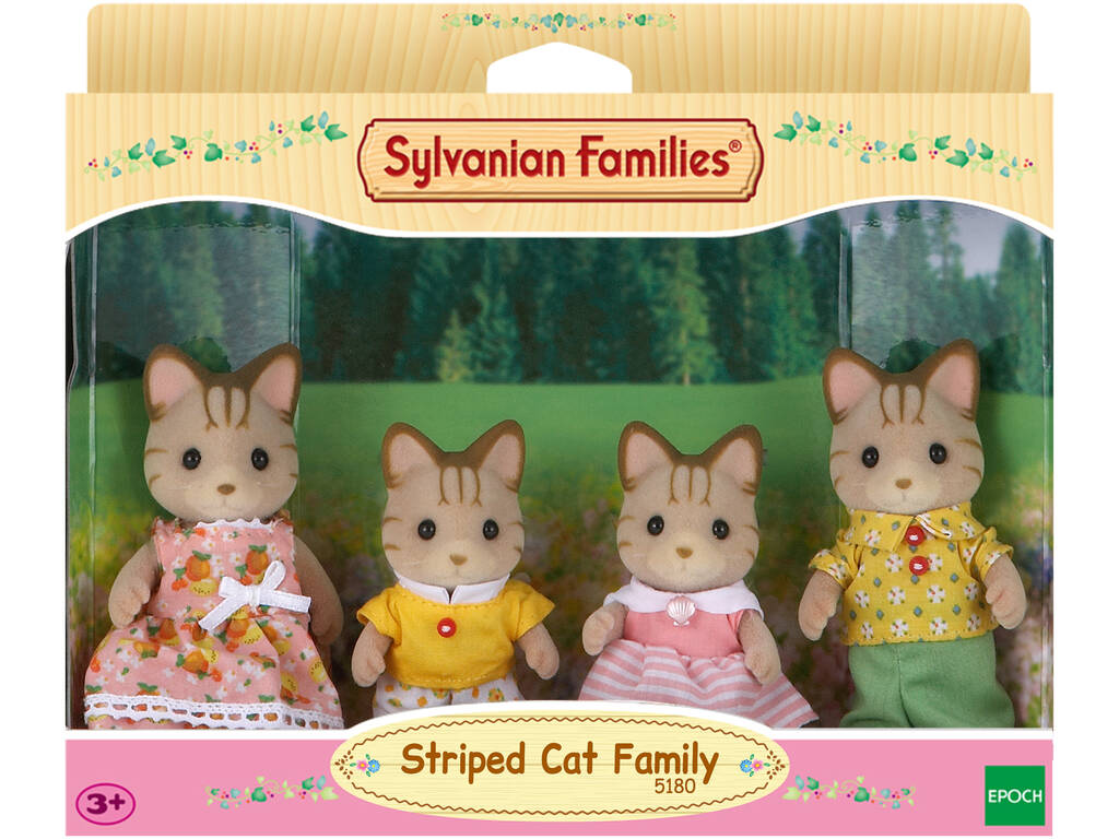 Sylvanian Families Famiglia di Gatti Striati Epoch 5180