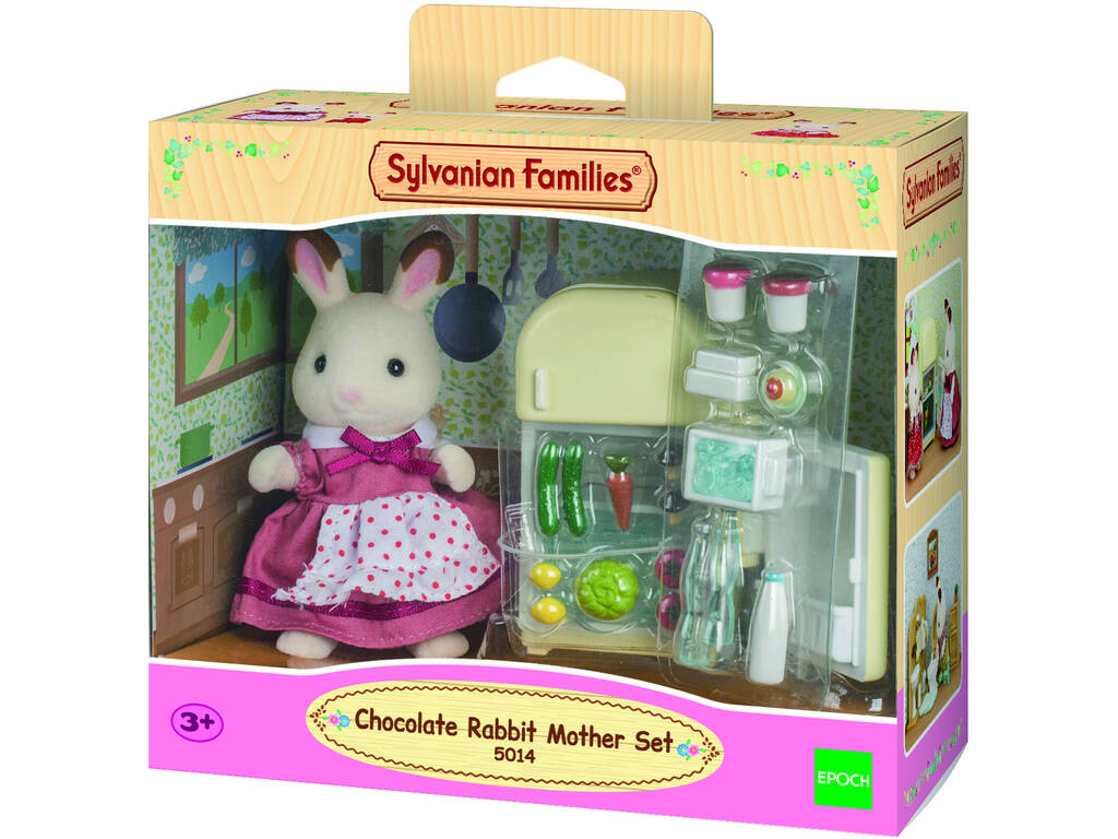 Sylvanian Families Mamma Coniglio cioccolato con Frigo Epoch 5014 