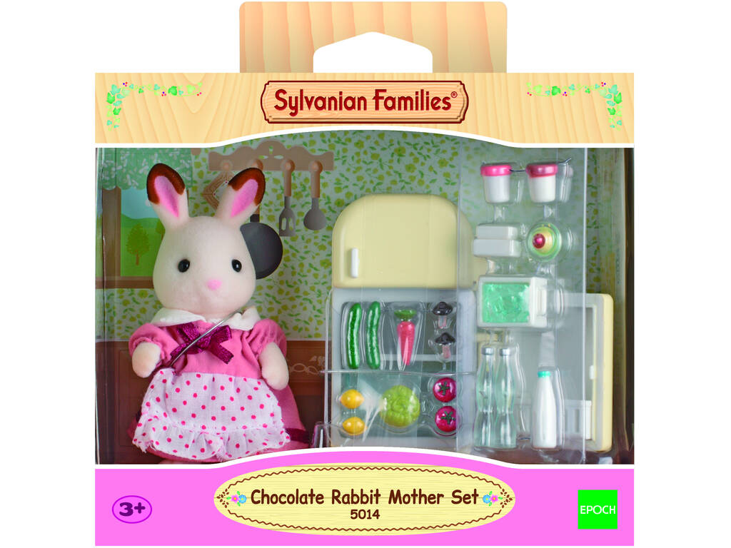Sylvanian Families Mamma Coniglio cioccolato con Frigo Epoch 5014 