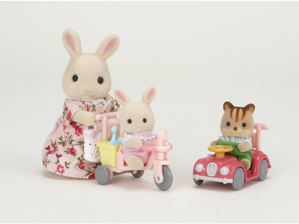 Sylvanian Families Mamma e Bebè con Auto e Triciclo Epoch 5040