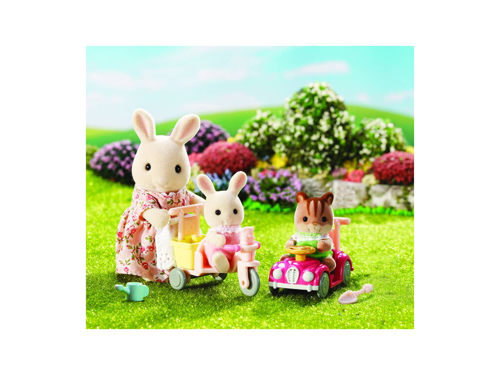 Sylvanian Families Mamma e Bebè con Auto e Triciclo Epoch 5040