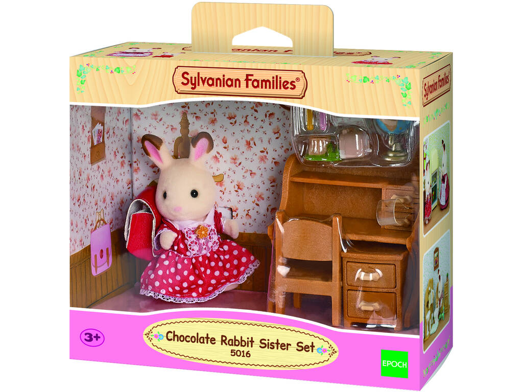 Sylvanian Families Sorella Coniglio Cioccolato con Scrivania Epoch 5016