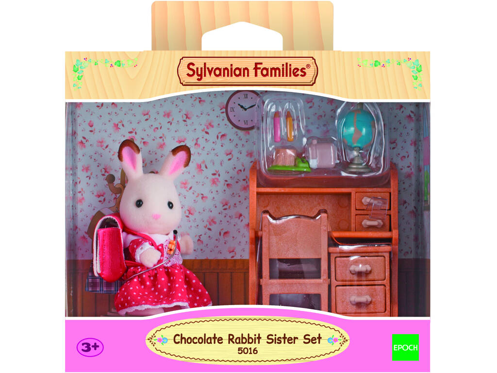 Sylvanian Families Sorella Coniglio Cioccolato con Scrivania Epoch 5016