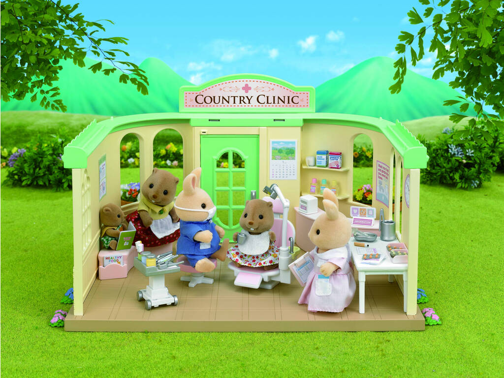 Famílias Sylvanian definir época do país dentista para imaginar 5095