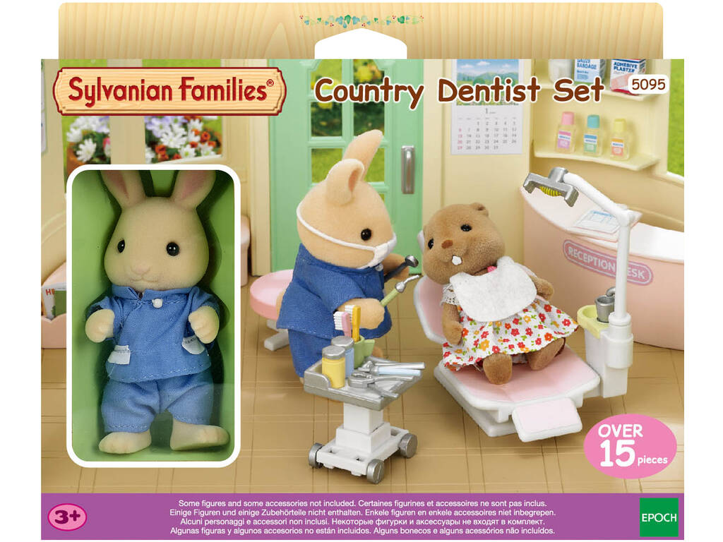 Famílias Sylvanian definir época do país dentista para imaginar 5095