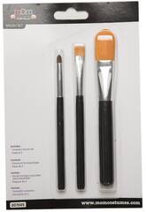 Kit de 3 Pinceaux Maquillage Différentes Tailles