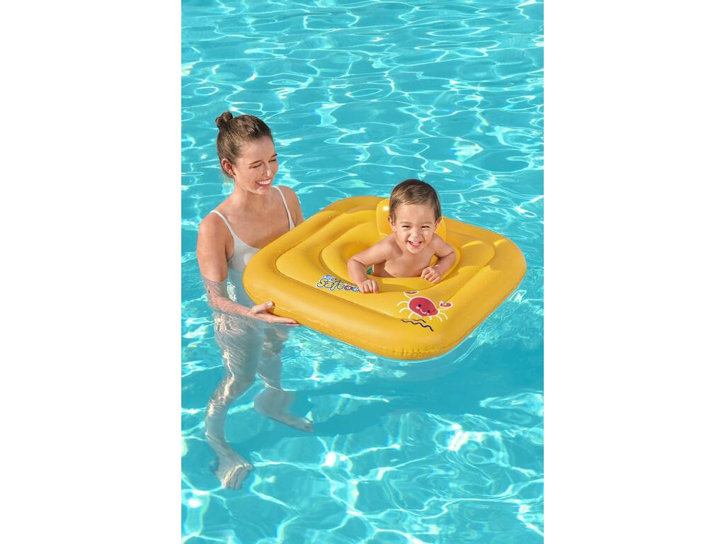 Bouée avec Siège Carrée Bébé 76x76 Cm. Swin Safe Bestway 32050 