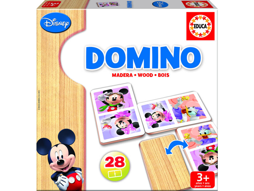 Domino en bois Mickey et Minnie