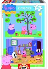 Puzzle 2 X 48 Peppa Pig