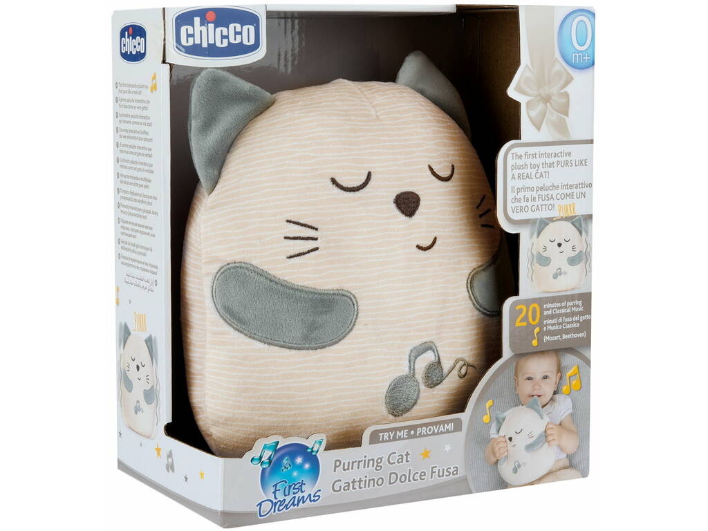 Peluche gattino che fa le fusa con musica