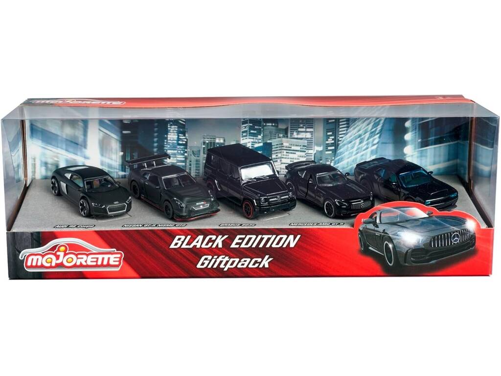 Majorette Pack Black Edition con 5 auto deluxe