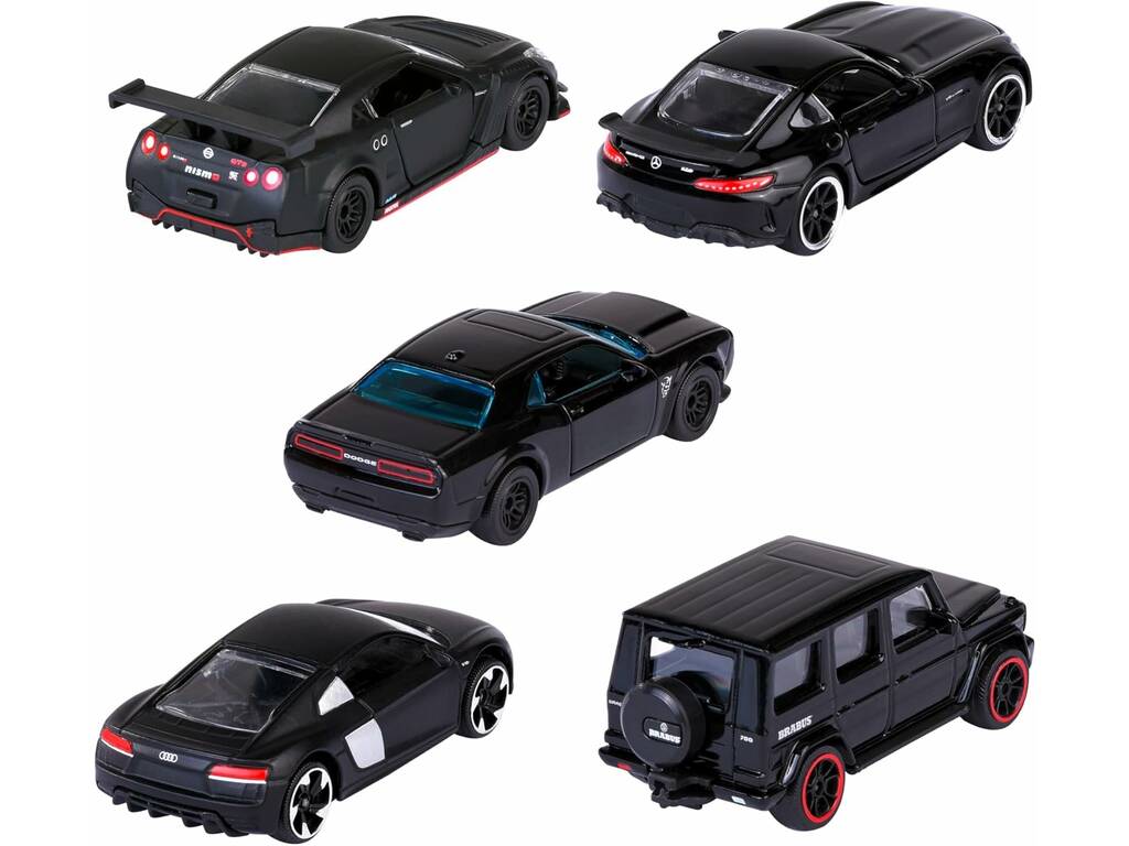 Majorette Pack Black Edition con 5 auto deluxe