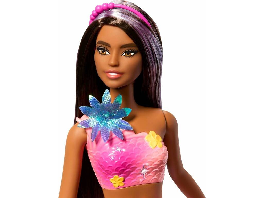 Barbie Flower Magic Mermaid Bambola Sirena Bruna
