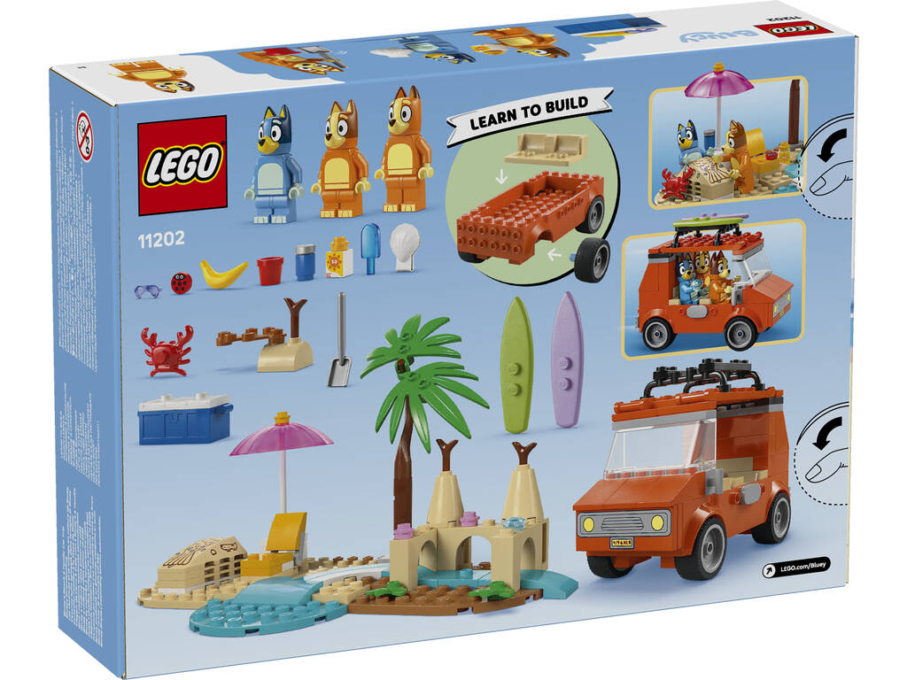 Lego Bluey Gita in spiaggia con la famiglia di Bluey