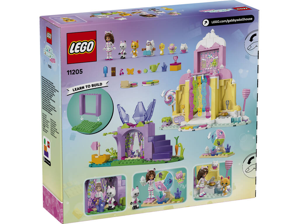 Lego La casa delle bambole di Gabby Montagna di dolci e giardino dei gattini