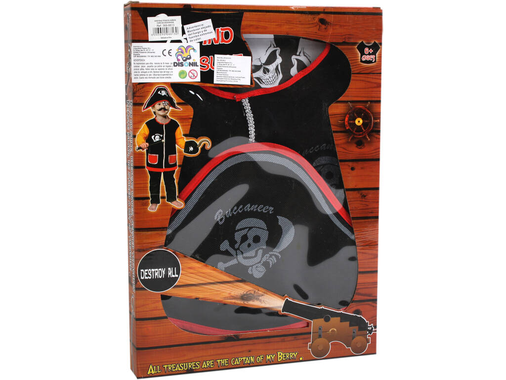 Déguisement Pirate Bébé Taille L avec chapeau
