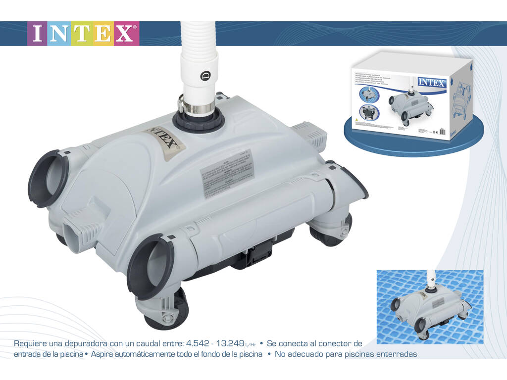 Aspiratore Automatico Fondo Piscine Intex 28001