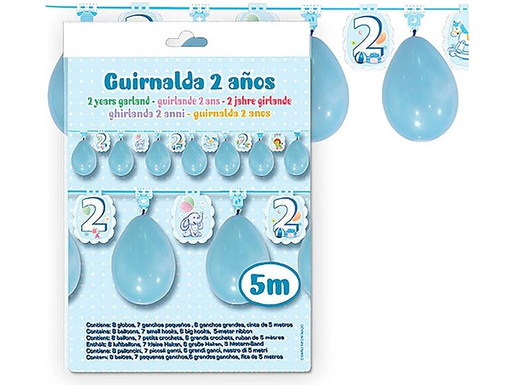 Ghirlanda blu per 2 anni Globolandia 5582