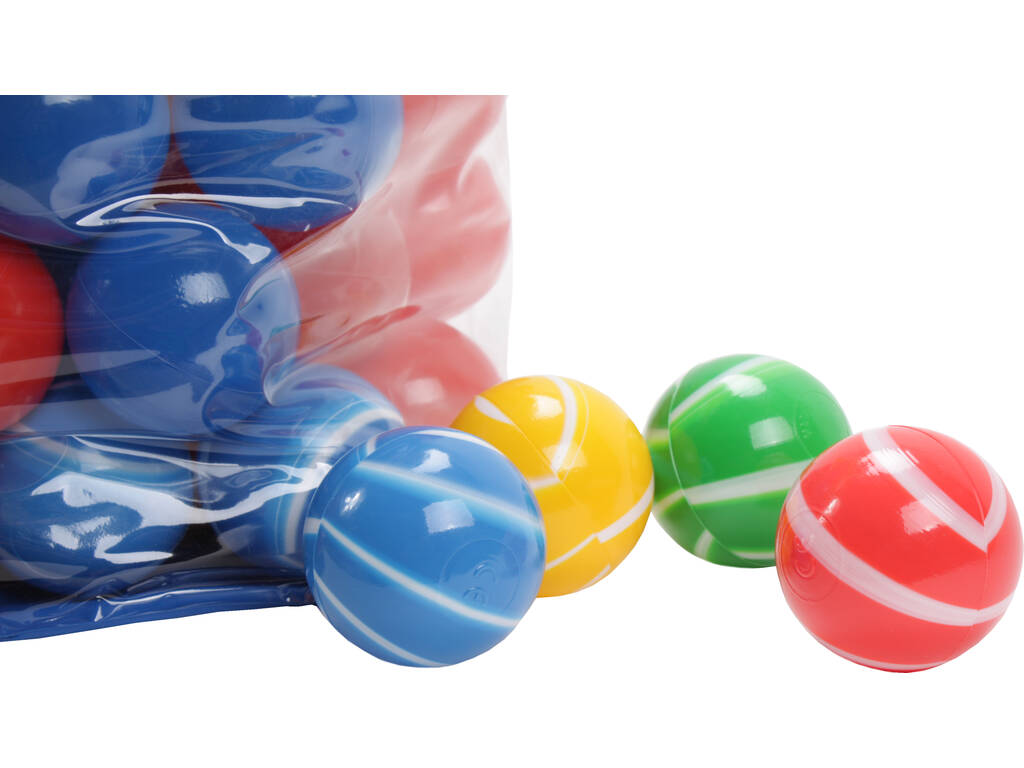 100 Palline Righe/Colori 7 cm.