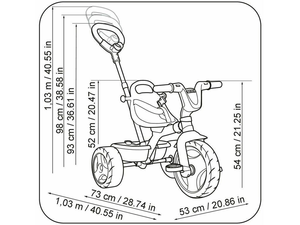 Triciclo Evo Trike 3x1 Famosa 800010943
