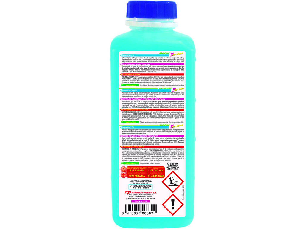 Alghicida Flocculante e Chiarificante 1 Litro HIP PQS 162021