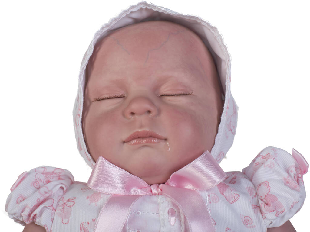 Bambola Reborn Baby 52 cm con Vestito e Occhi Chiusi Berbesa 5302