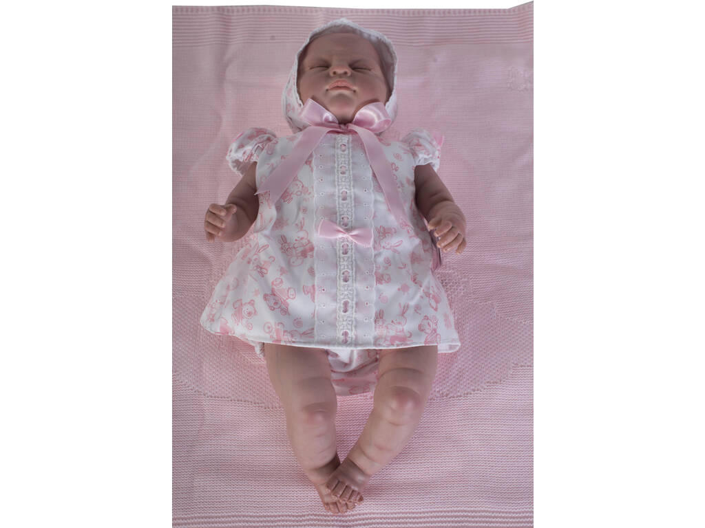 Bambola Reborn Baby 52 cm con Vestito e Occhi Chiusi Berbesa 5302