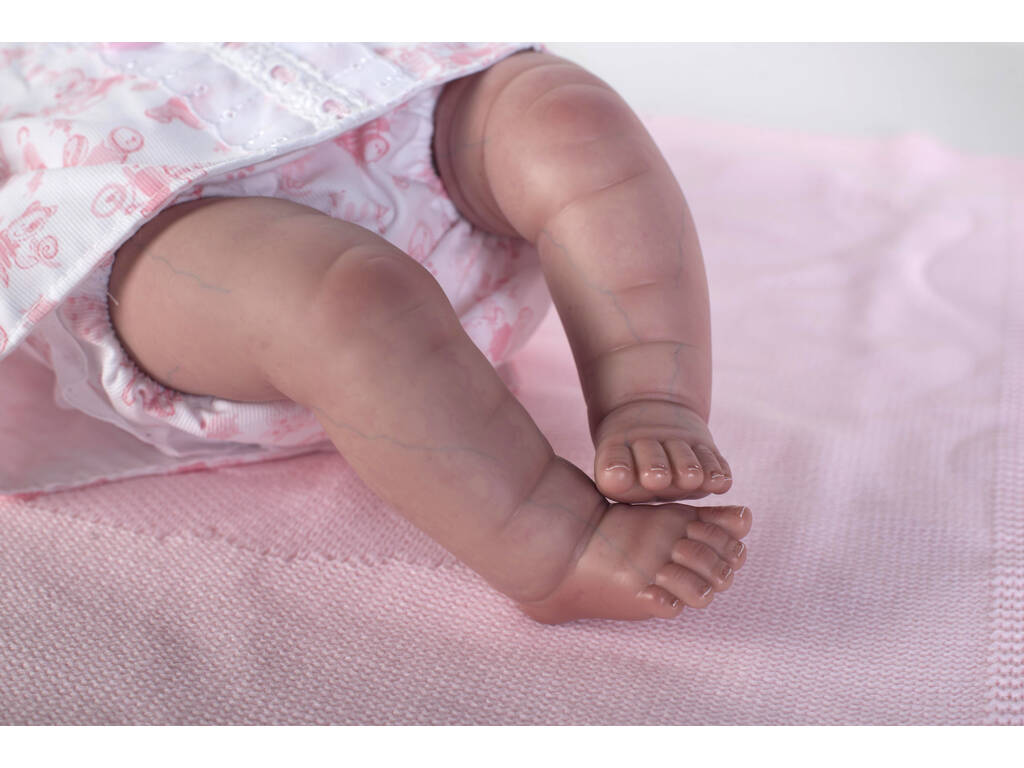 Bambola Reborn Baby 52 cm con Vestito e Occhi Chiusi Berbesa 5302