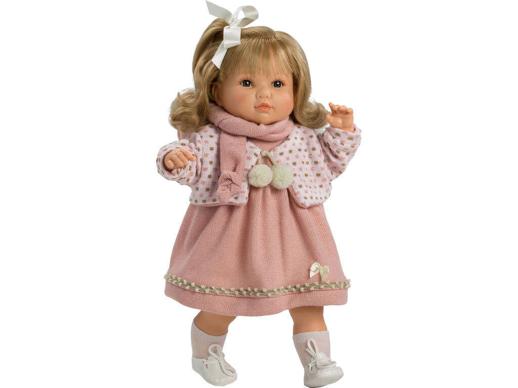 Sandra A Boneca que fala com Vestido Salmão 42 Cm Berbesa 4417