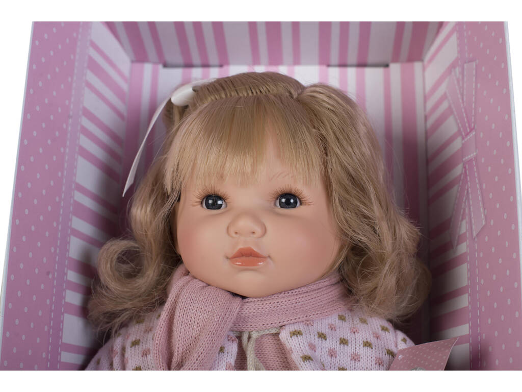 Sandra A Boneca que fala com Vestido Salmão 42 Cm Berbesa 4417