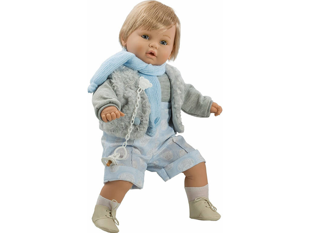 Poupon Baby Dulzón 62 cm Pleureur Gilet Gris Berbesa 8042