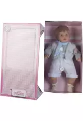Boneco Baby Doce 62 cm. Chorão com casaco Cinzento Berbesa 8042