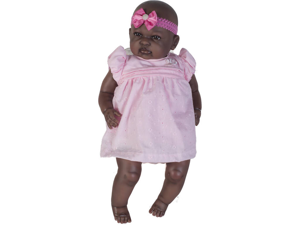 Bambola di Colore Reborn Baby 52 cm. Vestito Rosa Berbesa 53001