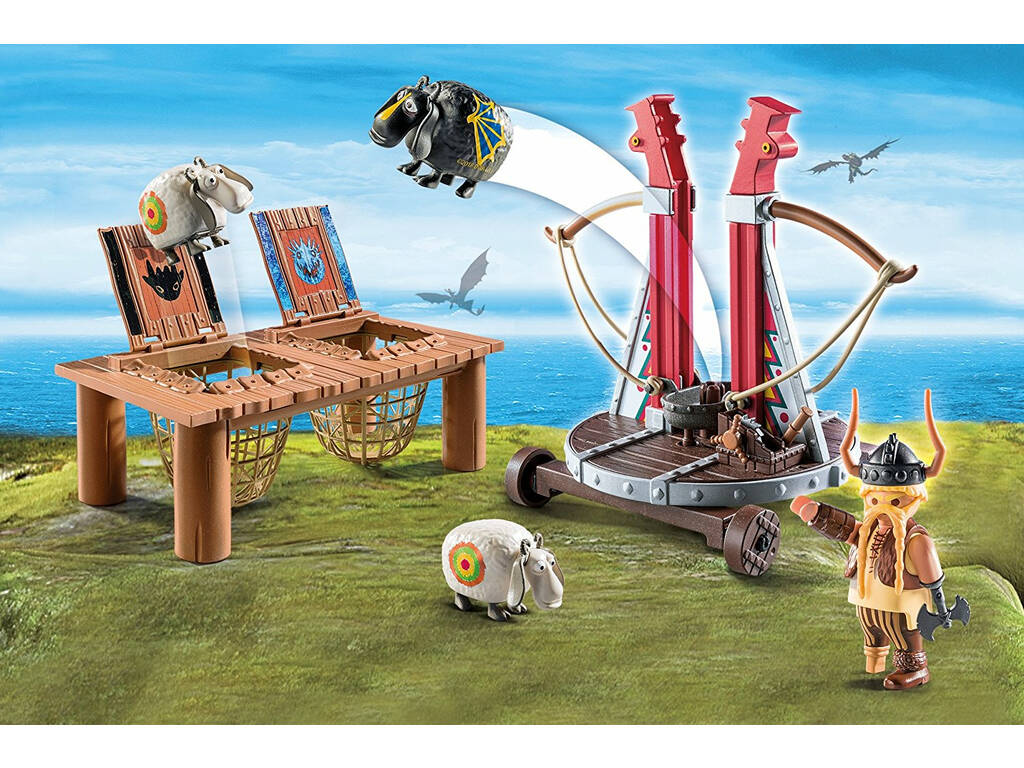 Playmobil Dragons Skaracchio con lanciatore di pecore 9461