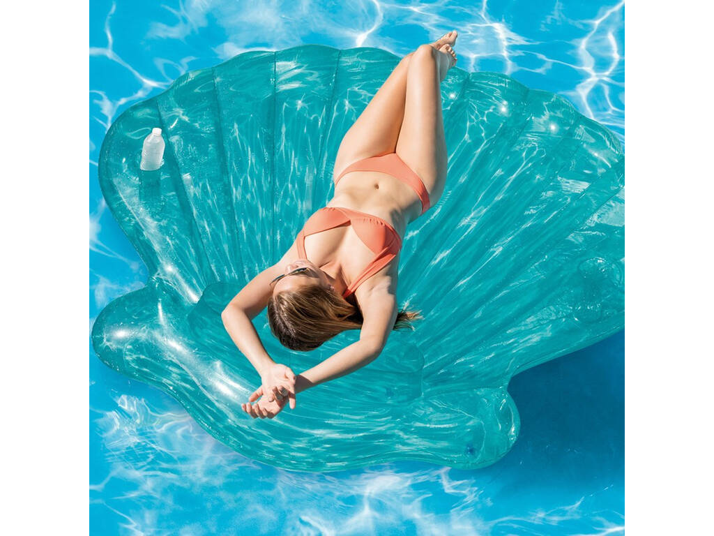Ile Gonflable Coquillage Bleu de 191x191x25 cm. Intex 57255