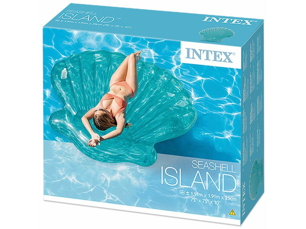 Ile Gonflable Coquillage Bleu de 191x191x25 cm. Intex 57255