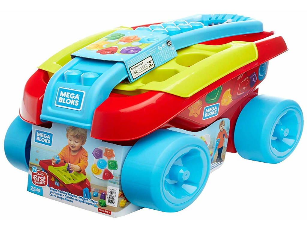 Mega Bloks Mangia Forme Vagoncino Mattel FVJ47