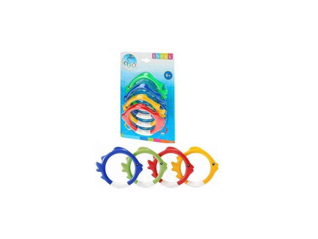 Jogo Aquático de Aros de 12 cm. Intex 55507