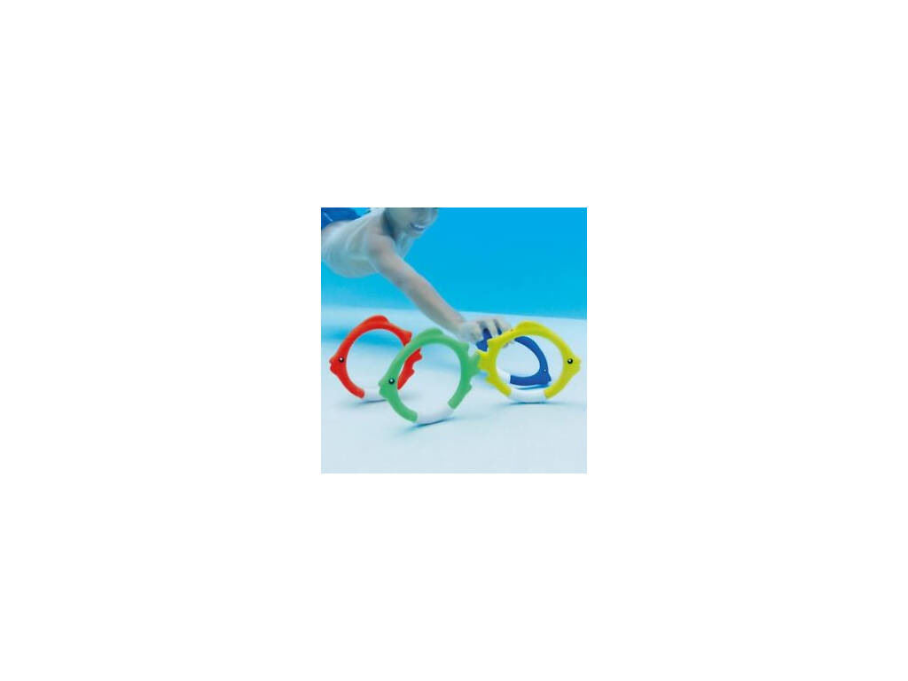 Jogo Aquático de Aros de 12 cm. Intex 55507