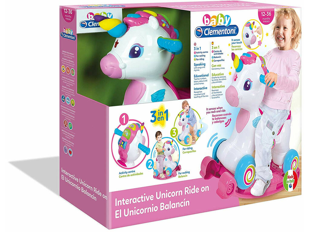 L'Unicorno Dondolo Bilingue 3 in 1 Clementoni 61764
