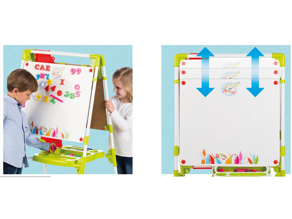 Mon Tableau Magnétique pour Artistes 2 en 1 Extensible avec des Accessoires Petits 52172